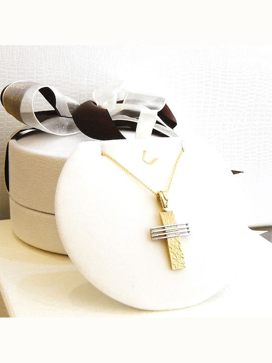 Art d or Men's Gold Cross 14K with Chain