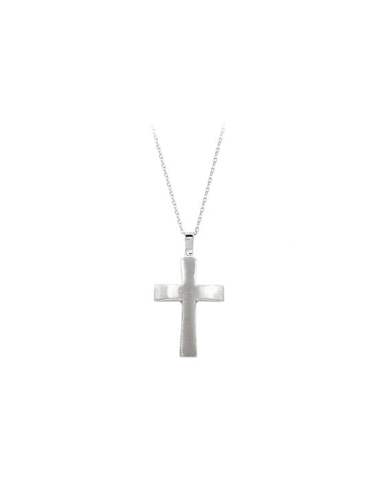 Art d or Herren Weißgold Kreuz 14K mit Kette