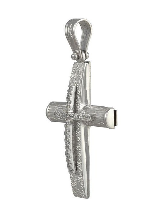 Women's White Gold Cross 14K