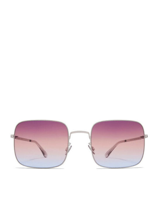 Mykita Studio 7.1 Champagne Gold Унисекс Слънчеви Очила с Златна Метална Рамка и Лилави Стъкла