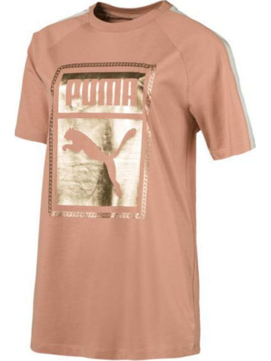 Puma T7 Chains Tee Damen T-Shirt Rosa
