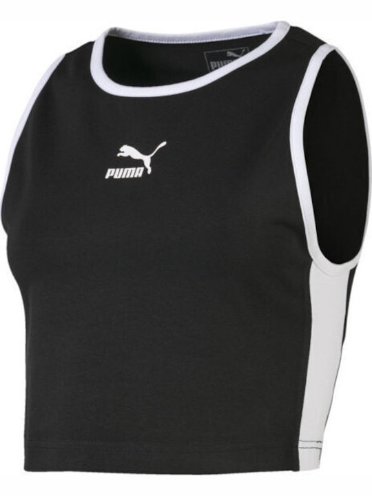 Puma Femeie Sport Bumbac Bluză Fără mâneci Neagră