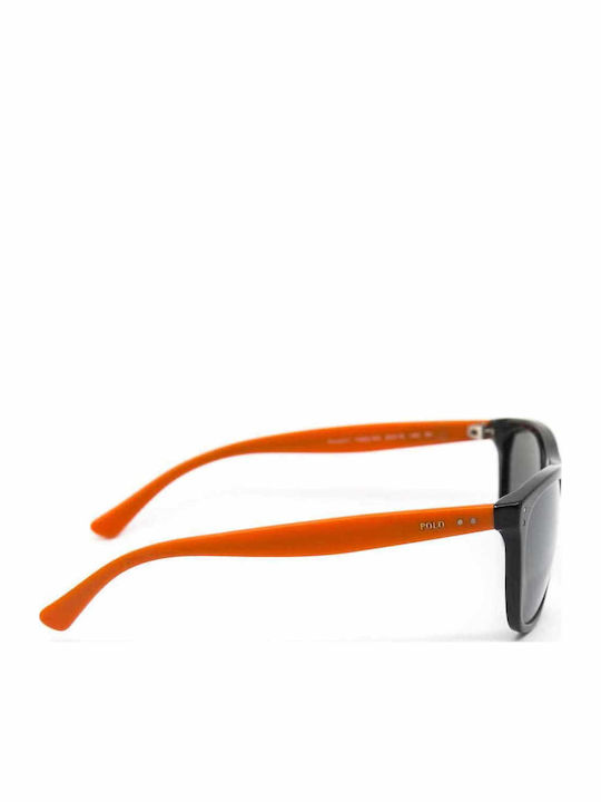 Ralph Lauren Men's Sunglasses with Black Horn-Rimmed Frame and Grey Lenses PH4071 54536G