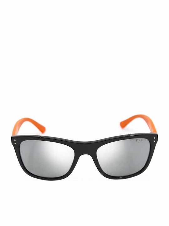 Ralph Lauren Men's Sunglasses with Black Horn-Rimmed Frame and Grey Lenses PH4071 54536G