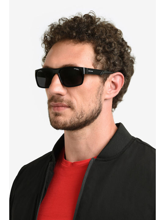 Carrera Ducati Carduc Unisex Sunglasses with Black Horn-Rimmed Frame and Grey Lens 029/S 807/IR