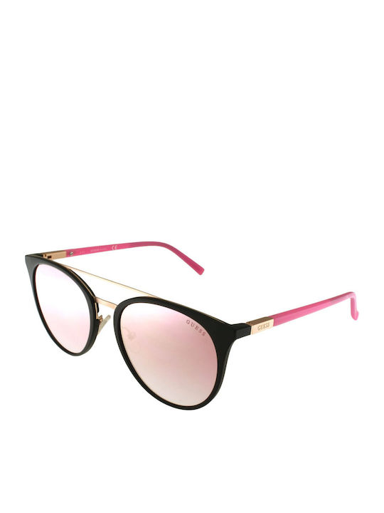 Guess Men's Sunglasses with Black Frame and Red Mirror Lens GU3021 02U