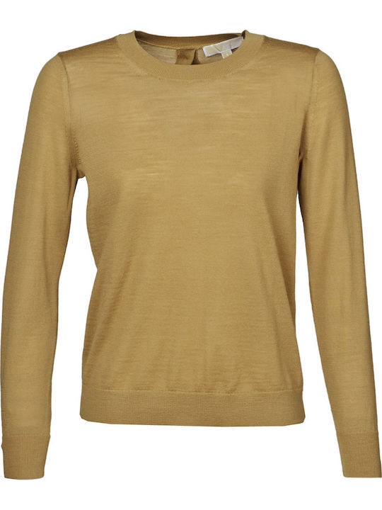 Women's Long Sleeve Sweater Woolen Brown
