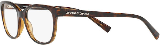 Armani Exchange 3037 8037 Дамски Ацетат Рамки За Очилa Кафяв Костенурков AX3037 8037