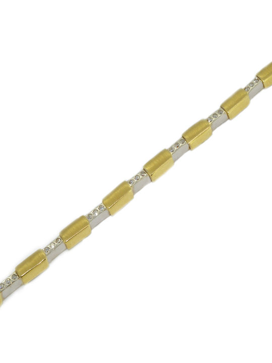 Bracelet made of Gold 14K with Zircon