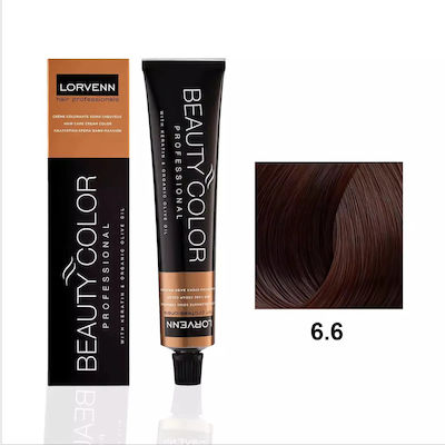 Lorvenn Beauty Color Hair Dye 6.6 Blonde Dark Red 70ml