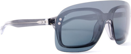 Snob Milano Plastic Eyeglass Frame with Clip On Gray SNV152C005Z