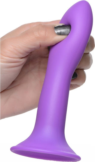 XR Squeeze It Flexible Silicone Dildo Реалистично дилдо Със смукателна чашка Purlple 11.7см
