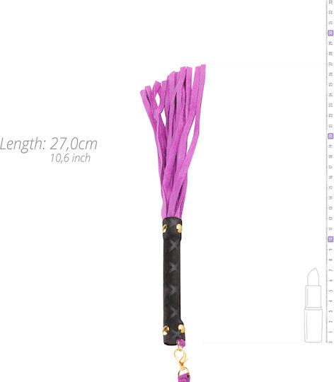 XOXO Velvet Pleasure Mini Flogger Μαστίγιο σε Ροζ Χρώμα