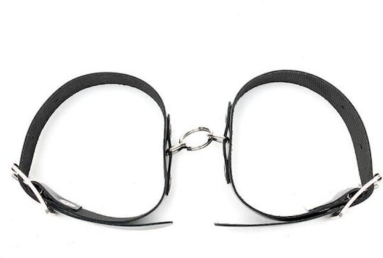 Rimba Simple Footcuffs With Middle Ring Χειροπέδες σε Μαύρο Χρώμα