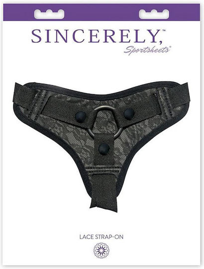 Sportsheets Sincerely Lace Strap On Harness σε Μαύρο Χρώμα