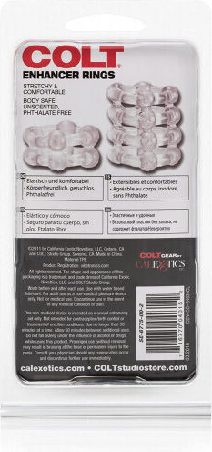 Calexotics Colt Enhancer Rings Clear Σετ Δαχτυλίδια Πέους Σιλικόνης Διάφανα