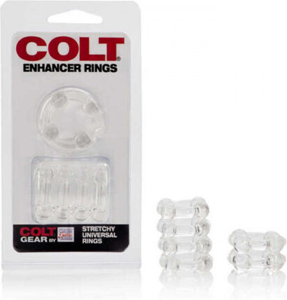 Calexotics Colt Enhancer Rings Clear Σετ Δαχτυλίδια Πέους Σιλικόνης Διάφανα