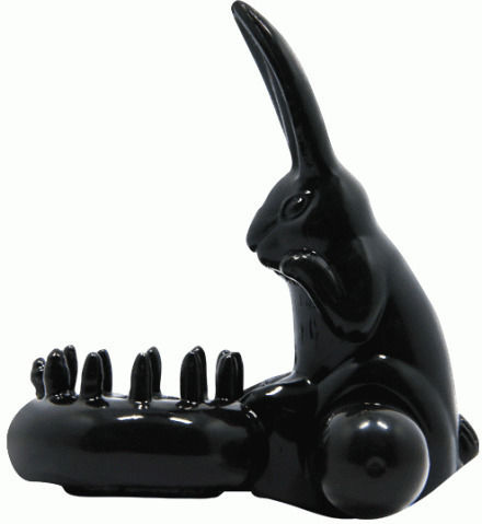 Baile Sweet Ring Rabbit Vibrator Vibrating Cock Ring Schwanz Schwarz