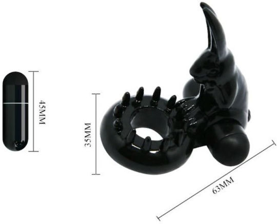Baile Sweet Ring Rabbit Vibrator Vibrating Cock Ring Schwanz Schwarz