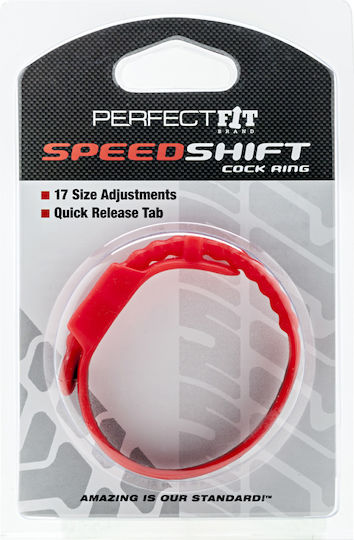 Perfect Fit Brand Speed Shift Cockring Пръстен Петел Силикон Червен
