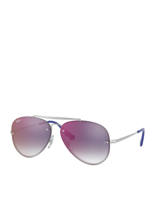 Ray Ban Kids Sunglasses with Silver Mirror Lenses RB9548SN/212/X0