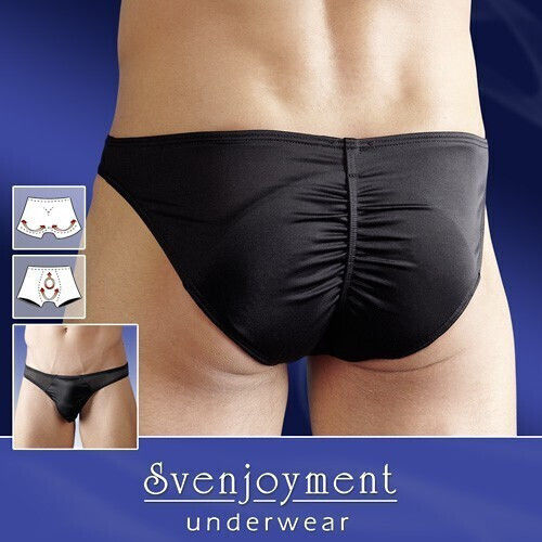 Svenjoyment Underwear Shaping Briefs with Push-up Inserts Ανδρικό Sexy Slip Μαύρο