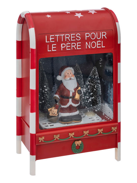 Christmas Illuminated Decorative House Red with Battery 40x25x15cm.