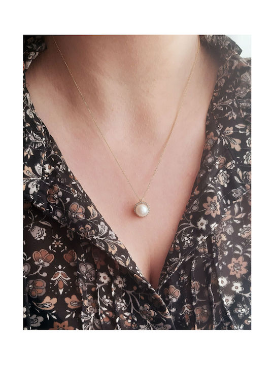 Necklace from Gold 14K with Pearls