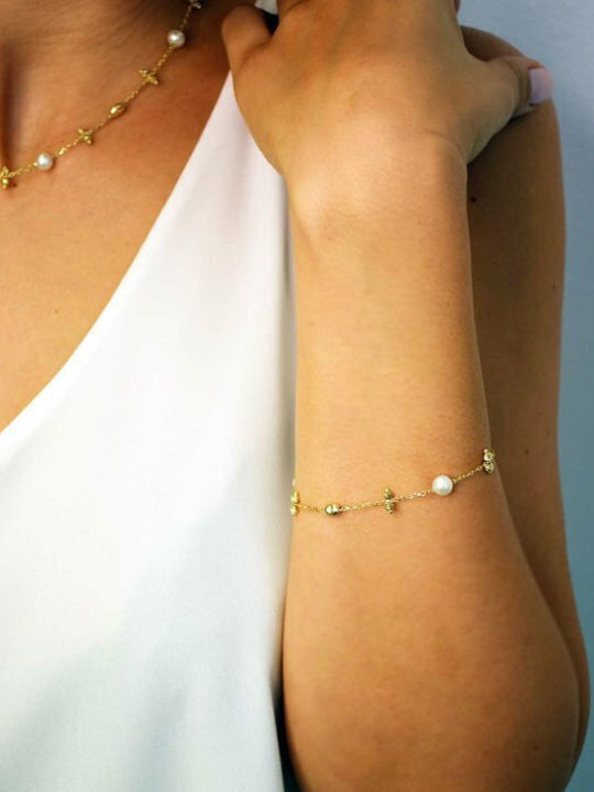 Savvidis Bracelet made of Gold 14K with Pearls