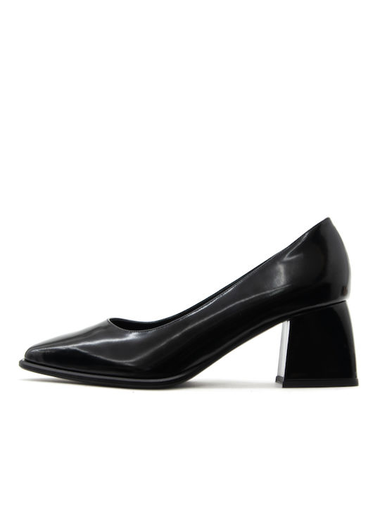 I Athens Leather Black High Heels