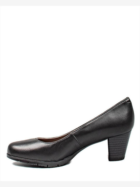 Leder Pumps Schwarz