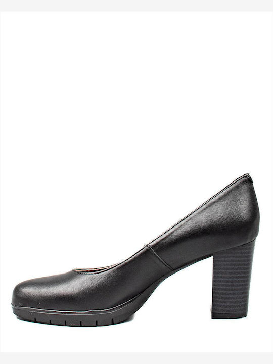 Leder Pumps Schwarz