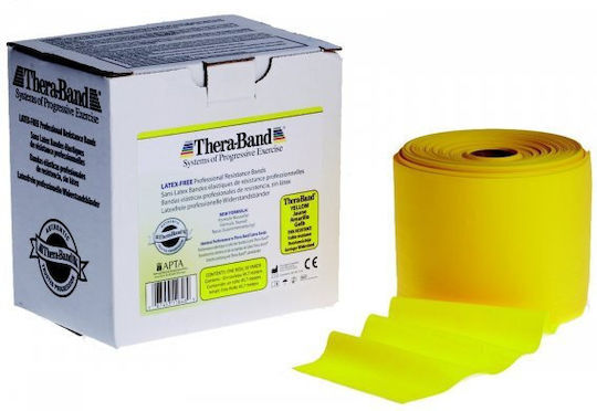 Thera-Band Latex-Free Elastic Resistance 45.5m Medium Resistance Band Medium Yellow 45.5m
