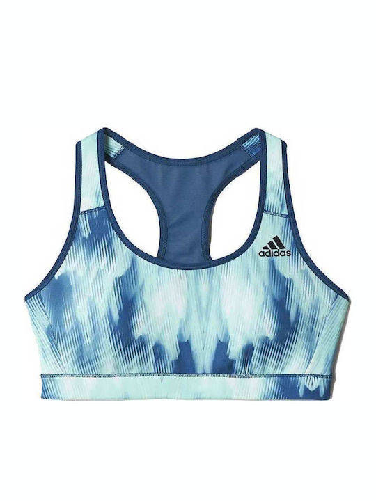Racerback Printed Bra Γυναικείο Αθλητικό Μπουστάκι Γαλάζιο