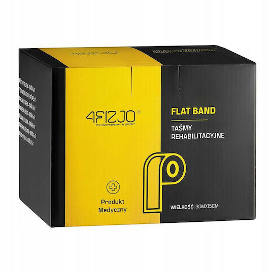 4FIZJO Flat Band Widerstandsbänder Elastisches Band Licht / Sehr leicht Gelb Sehr weiches Gelb 30m