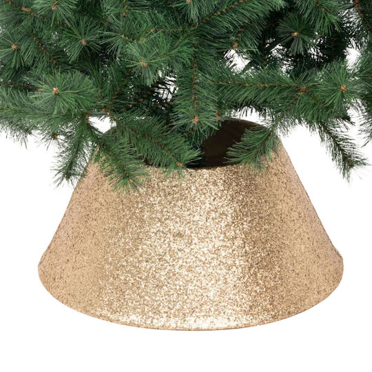 Weihnachtsbaumrock Stoff Gold Ψάθινη Υ32xΦ56εκ.