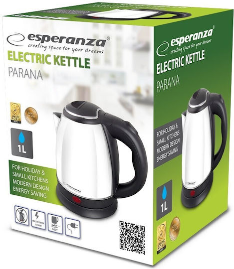 Esperanza Kettle 1lt 1350W Black