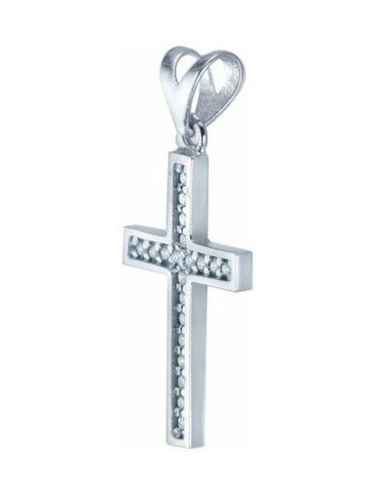 Savvidis White Gold Cross 18K