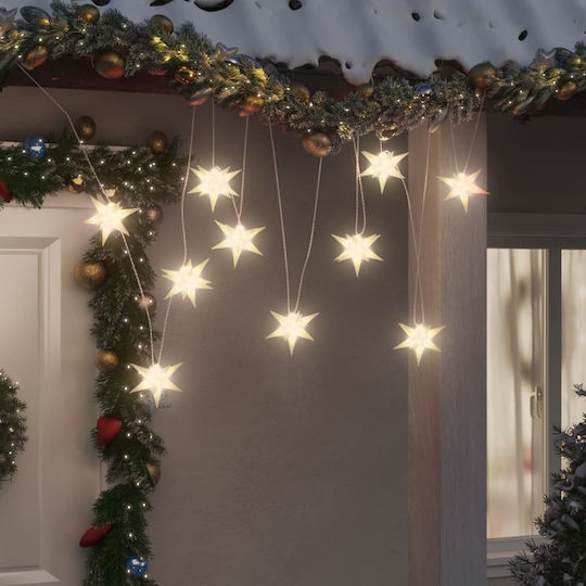 vidaXL Plastic Christmas Decorative Pendant Star 7.5x10cm White