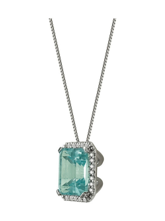Kiriakos Gofas Kette aus Weißgold 18K Blau
