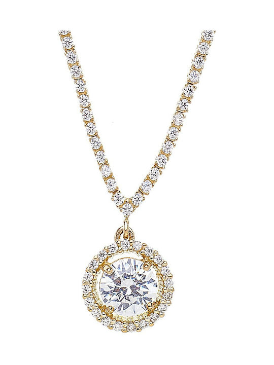 Vitopoulos Necklace from White Gold 14K with Zircon