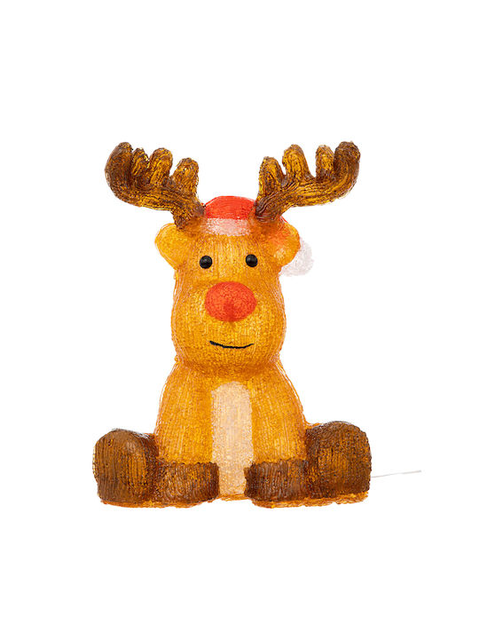 Illuminated Christmas Plastic Figure Deer Transparent Height 30cm