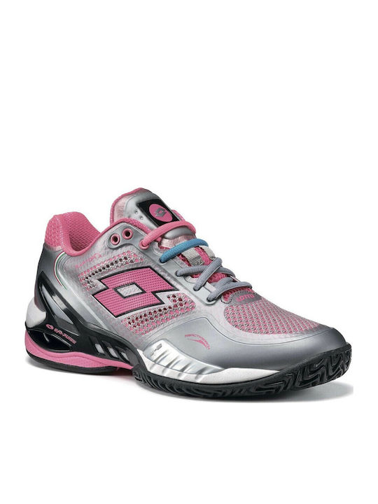 Lotto Raptor EVO Clay Women's Tennis Shoes for Clay Courts Silver