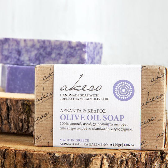 Akeso Lavender & Cedar Handmade Soap With Olive Oil 120gr