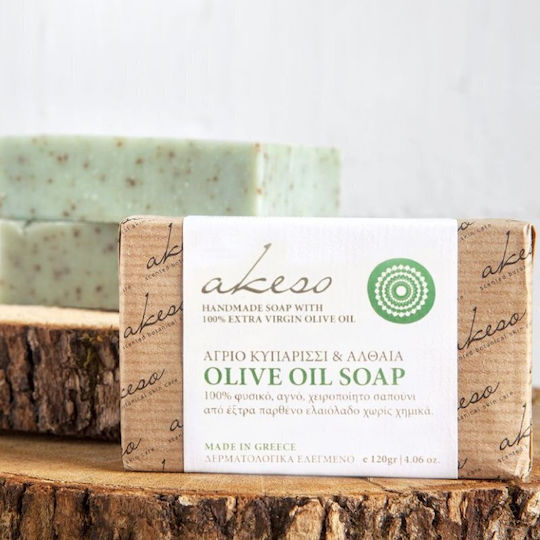 Akeso Wild Cypress & Althea Handmade Soap with Lavender & Olive Oil 120gr