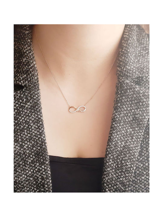 Necklace Infinity from Rose Gold 14K