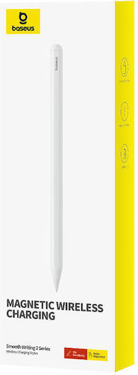 Baseus Smooth Writing 2 Overseas Edition Stylus With Active Tip For Ipad With Replaceable Tip Digital with Palm Rejection for iPad in White color P80015803213-00