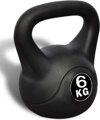 vidaXL Kettlebell of PVC 6kg Black