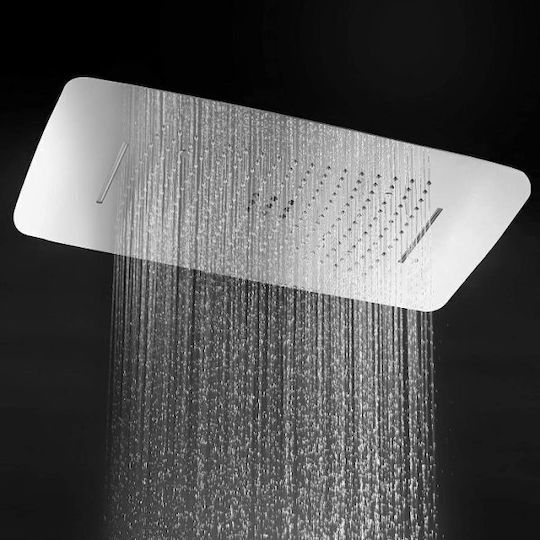Excel Set Mischer, Handbrause & Duschkopf für Wandmontage für Dusche 4 Ausgänge Silber