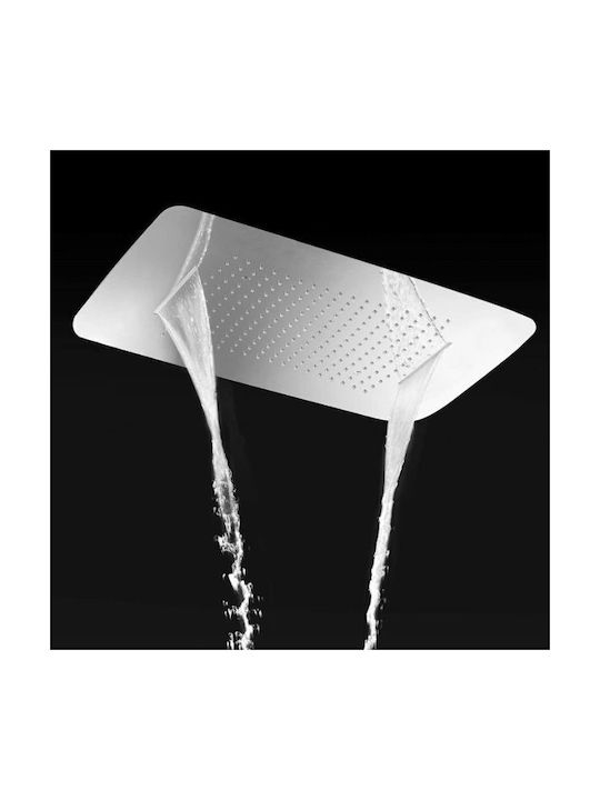 Excel Built-in Mixer, Hand Shower & Shower Head Set for Shower 4 Exits Silver